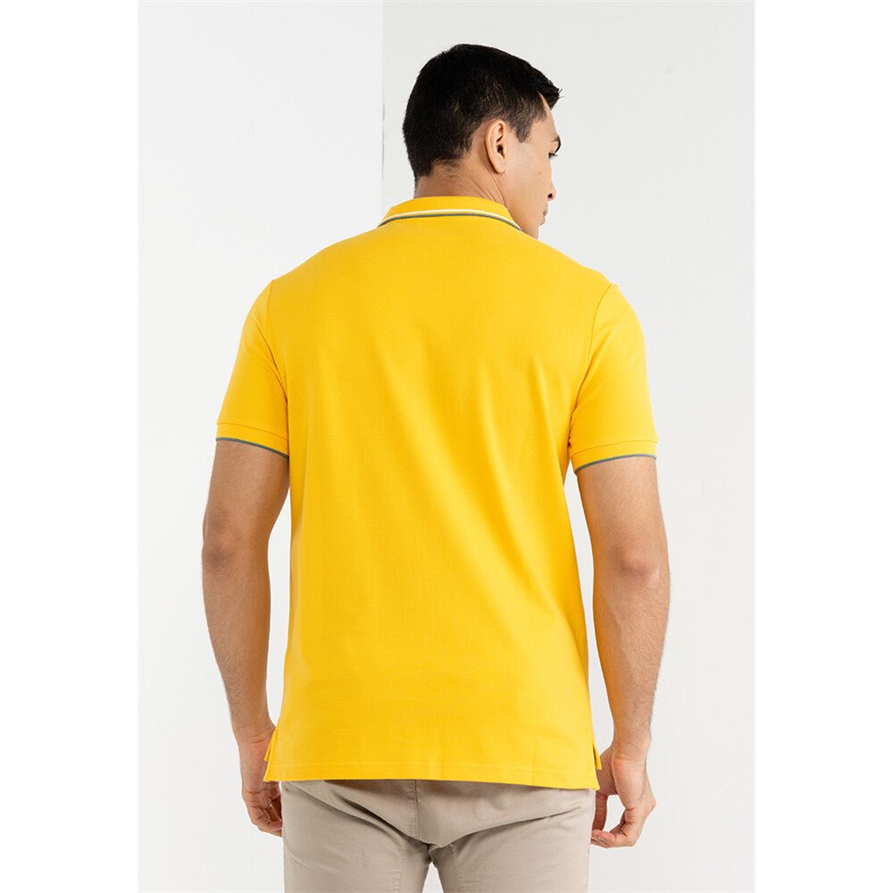 Men's Cotton Lycra Pique Slim Fit Polo - Giordano