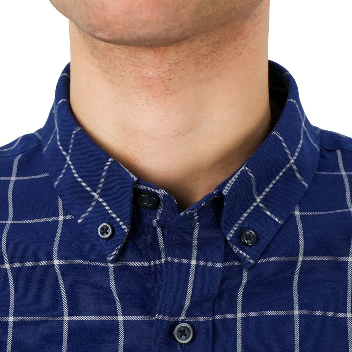 Men's Cotton Oxford Full Opening Long Sleeve Slim Fit Shirt - Giordano