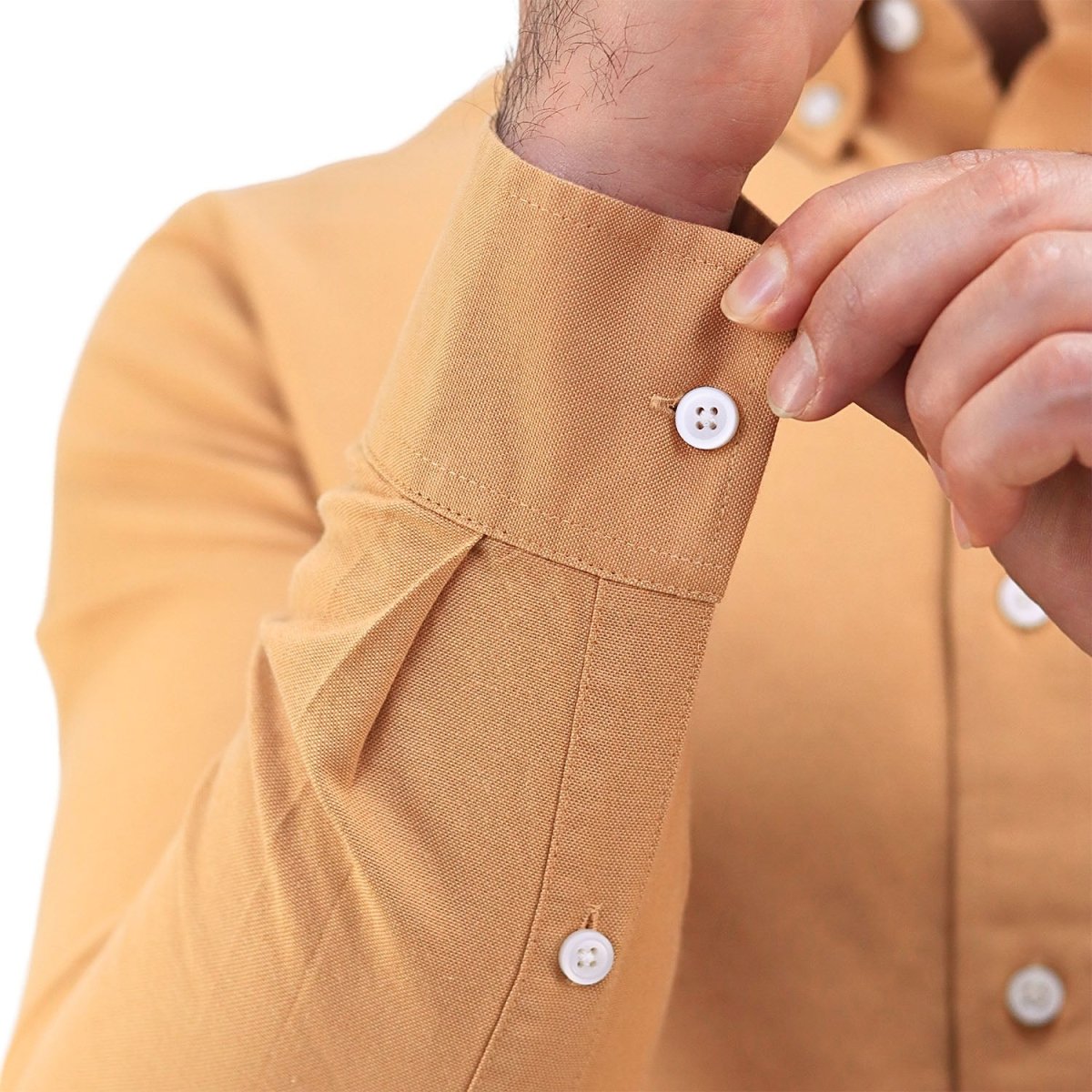 Men's Cotton Oxford Full Opening Long Sleeve Slim Fit Shirt - Giordano
