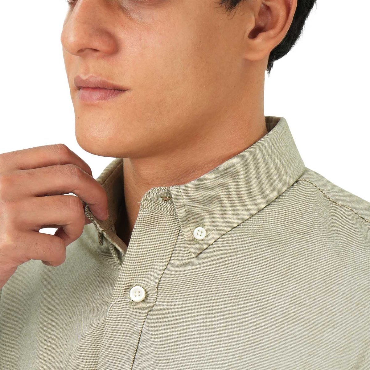 Men's Cotton Oxford Full Opening Long Sleeve Slim Fit Shirt - Giordano