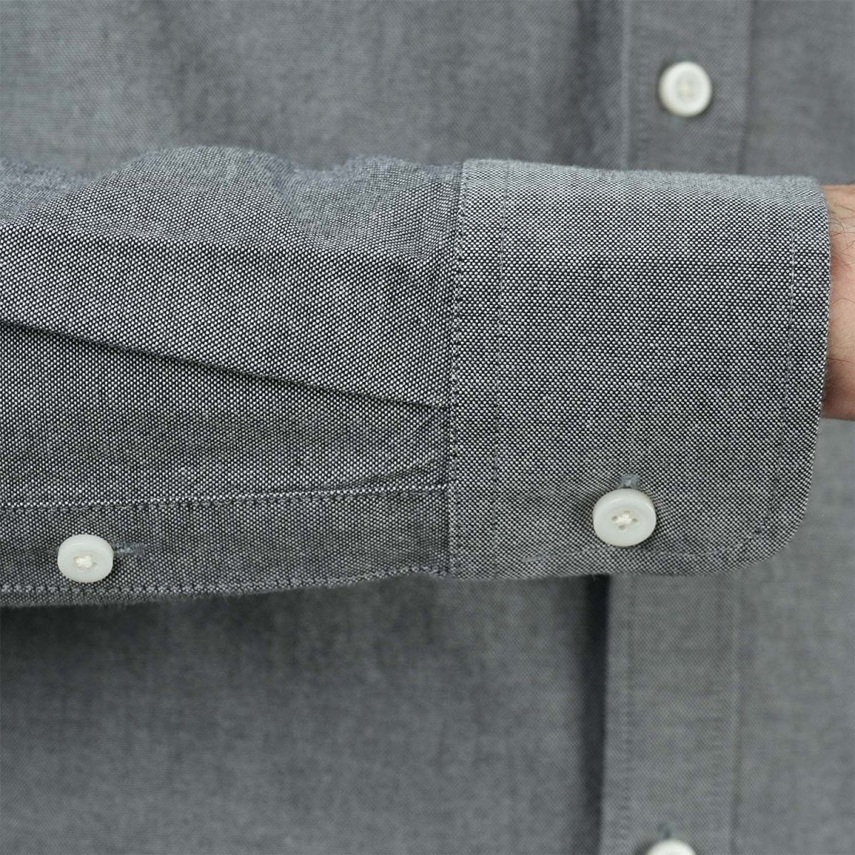 Men's Cotton Oxford Full Opening Long Sleeve Slim Fit Shirt - Giordano