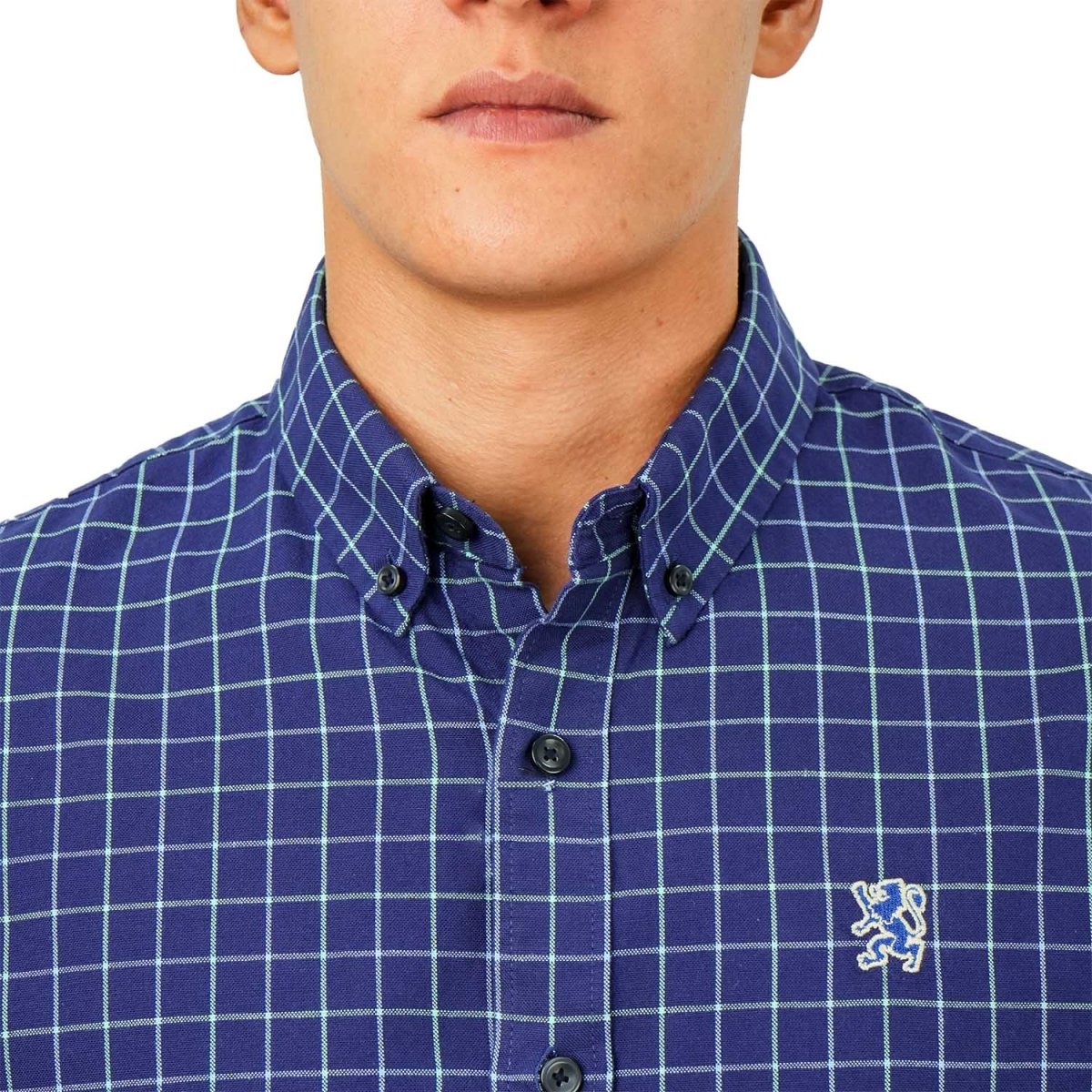 Men's Cotton Oxford Full Opening Long Sleeve Slim Fit Shirt - Giordano