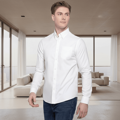 Men's Cotton Oxford Regular Fit Wrinkle Free Shirt S - Shop Giordano