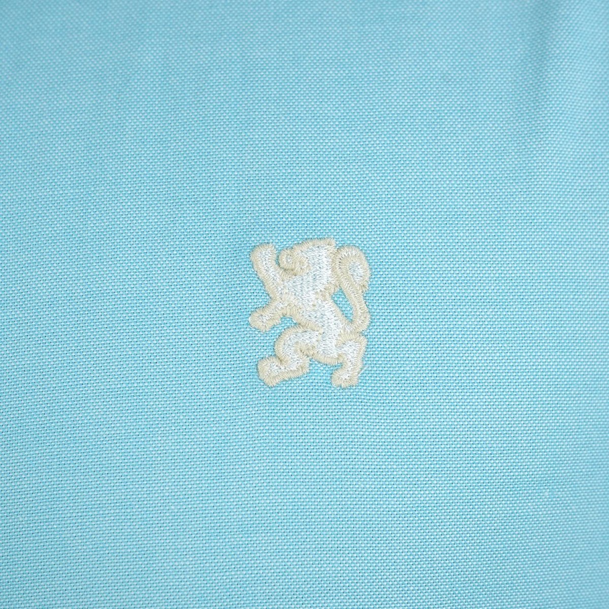 Men's Cotton Oxford Shirt - Small Lion Embroidery, Slim Fit, Full Button - Giordano