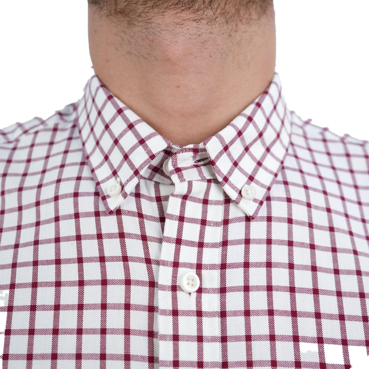 Men's Cotton Oxford Shirt - Small Lion Embroidery, Slim Fit, Full Button - Giordano