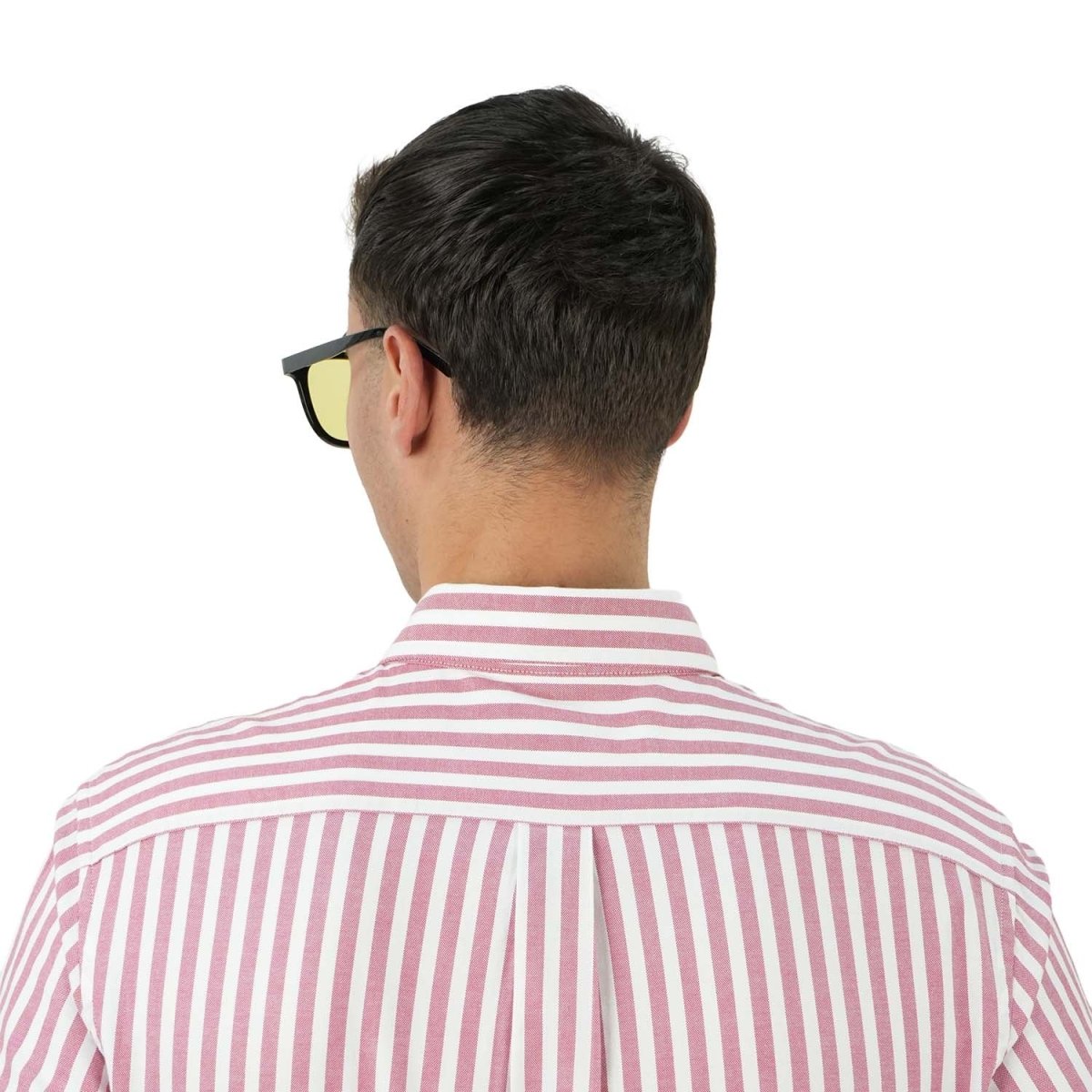 Men's Cotton Oxford Shirt - Small Lion Embroidery, Slim Fit, Full Button - Giordano