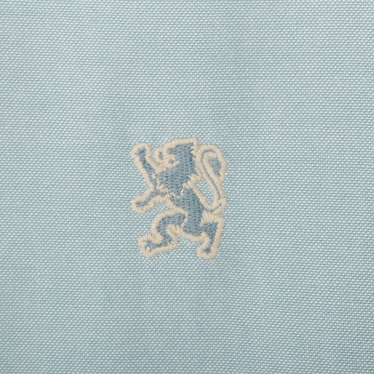 Men's Cotton Oxford Shirt - Small Lion Embroidery, Slim Fit, Full Button - Giordano