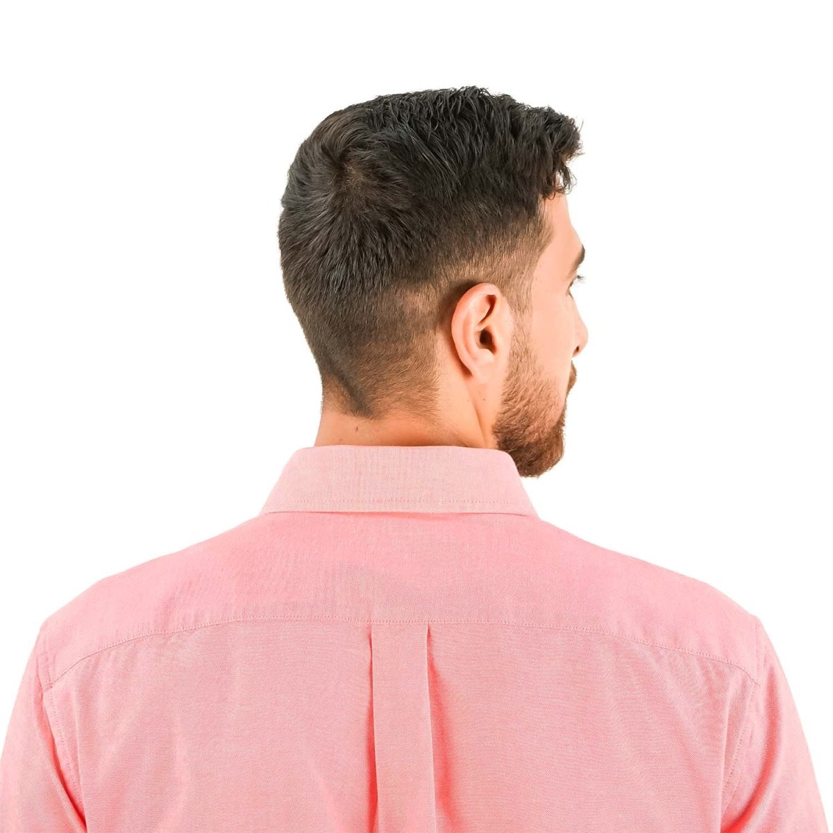 Men's Cotton Oxford Shirt - Small Lion Embroidery, Slim Fit, Full Button - Giordano