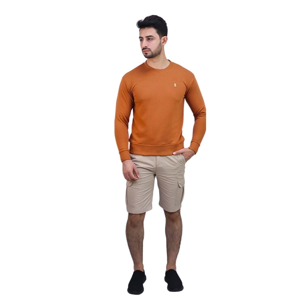Men's Cotton Polyester French Terry Crew Neck Sweatshirt - Giordano