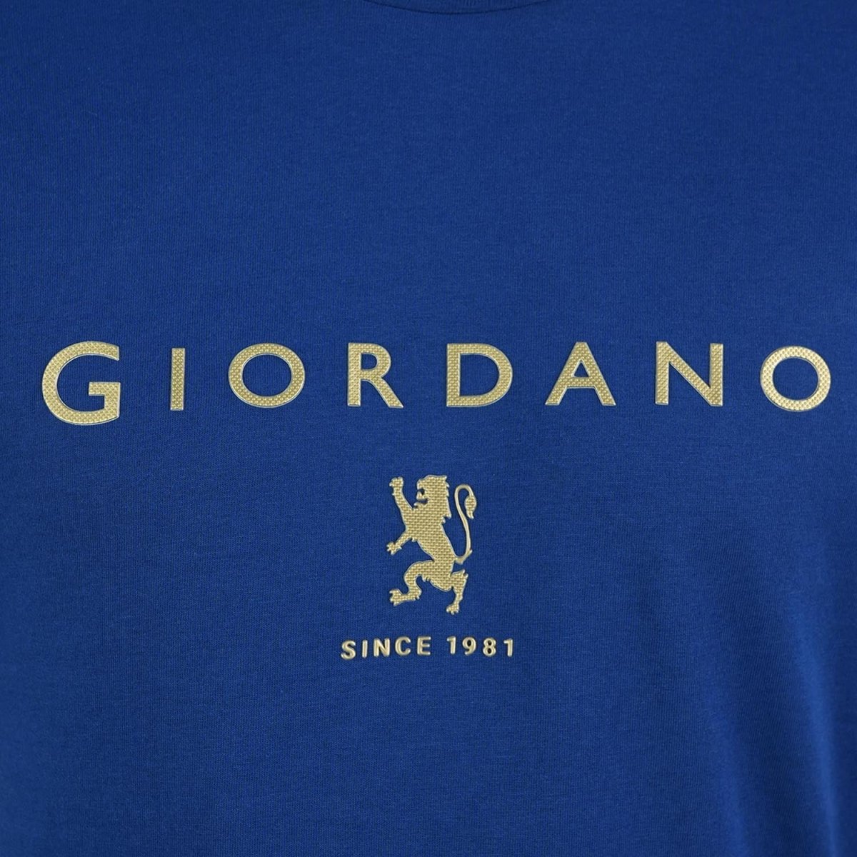 Men's Cotton Signature Print Slim Fit Tee - Giordano