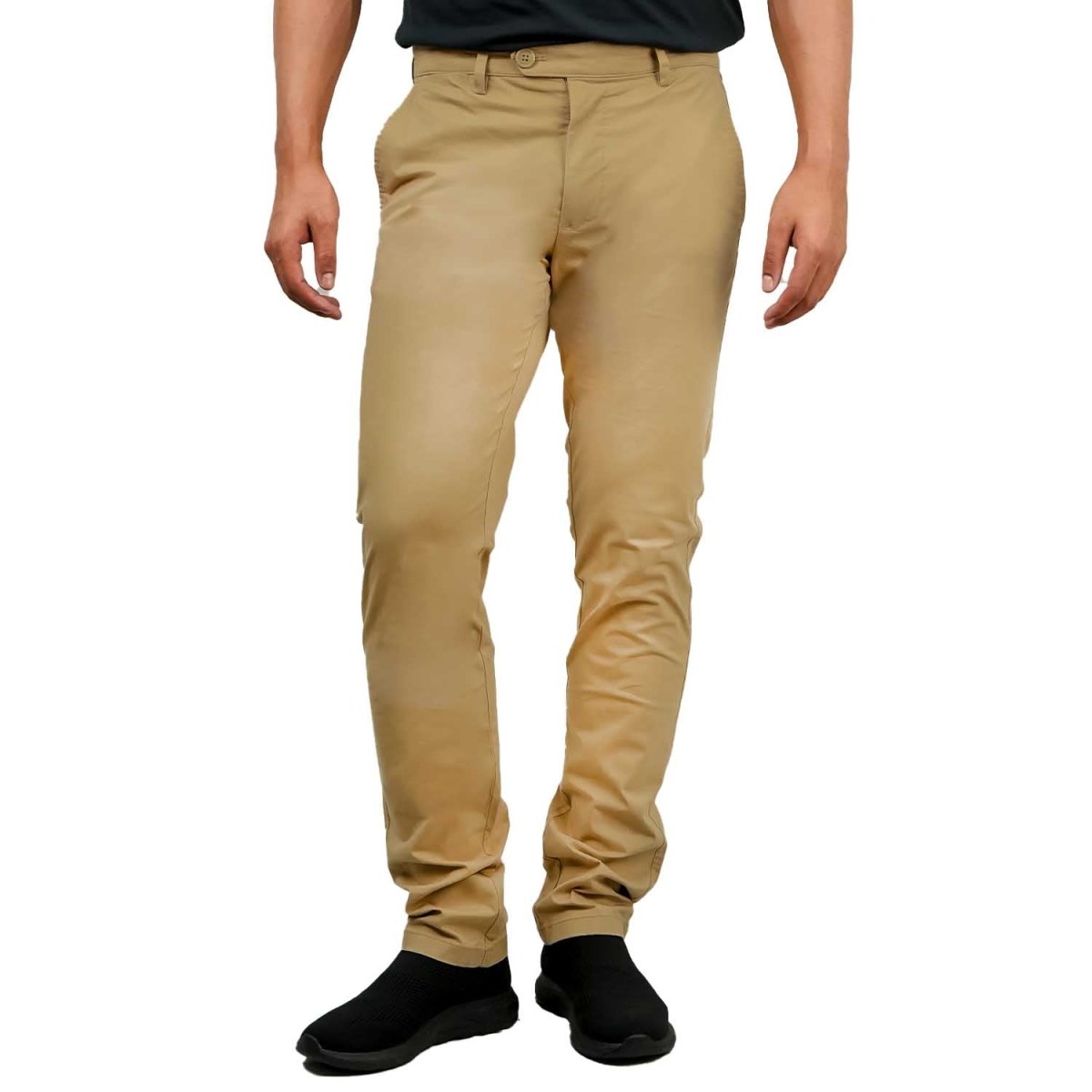 Men's Cotton Spandex Twill Slim Fit Khakis - Giordano