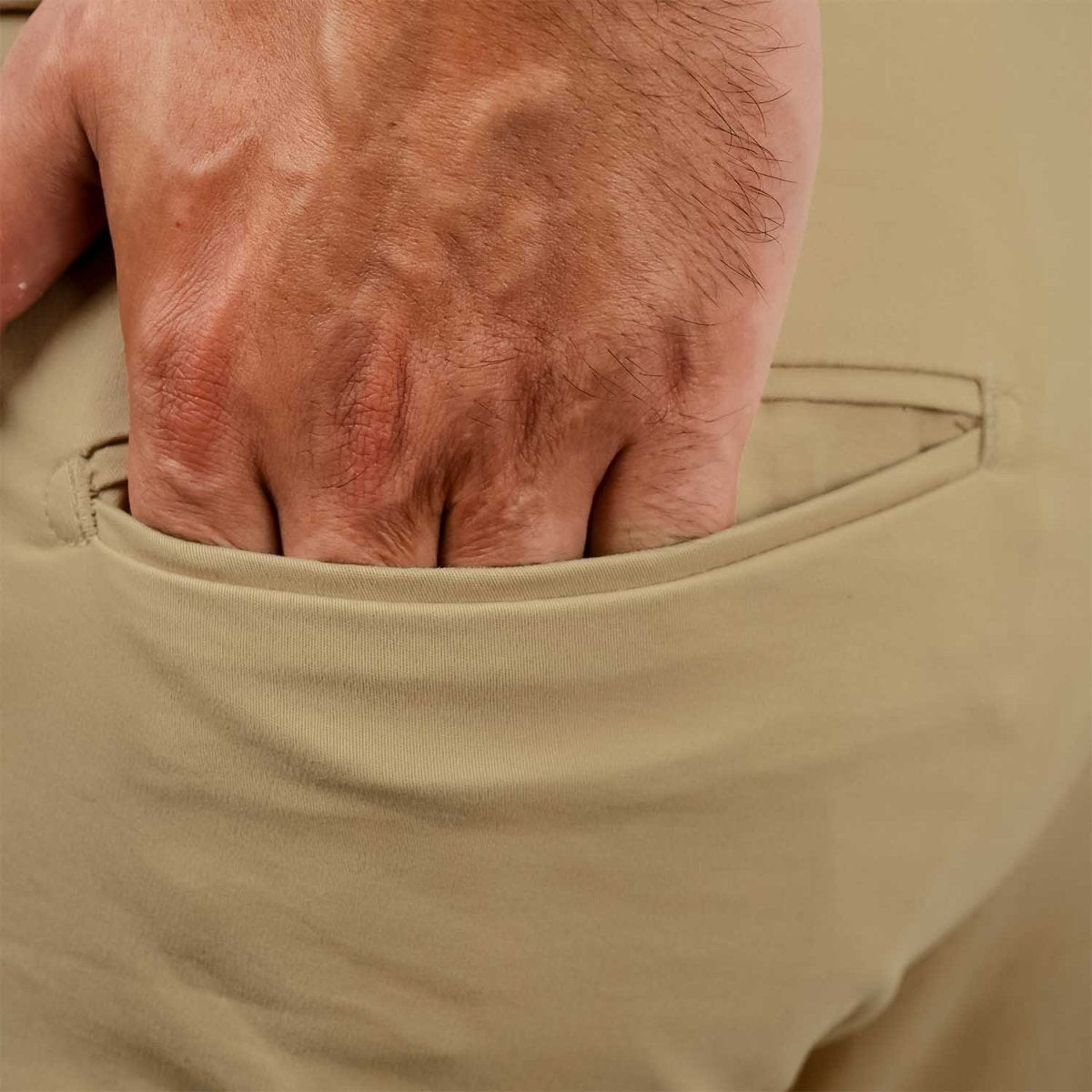 Men's Cotton Spandex Twill Slim Fit Khakis - Giordano