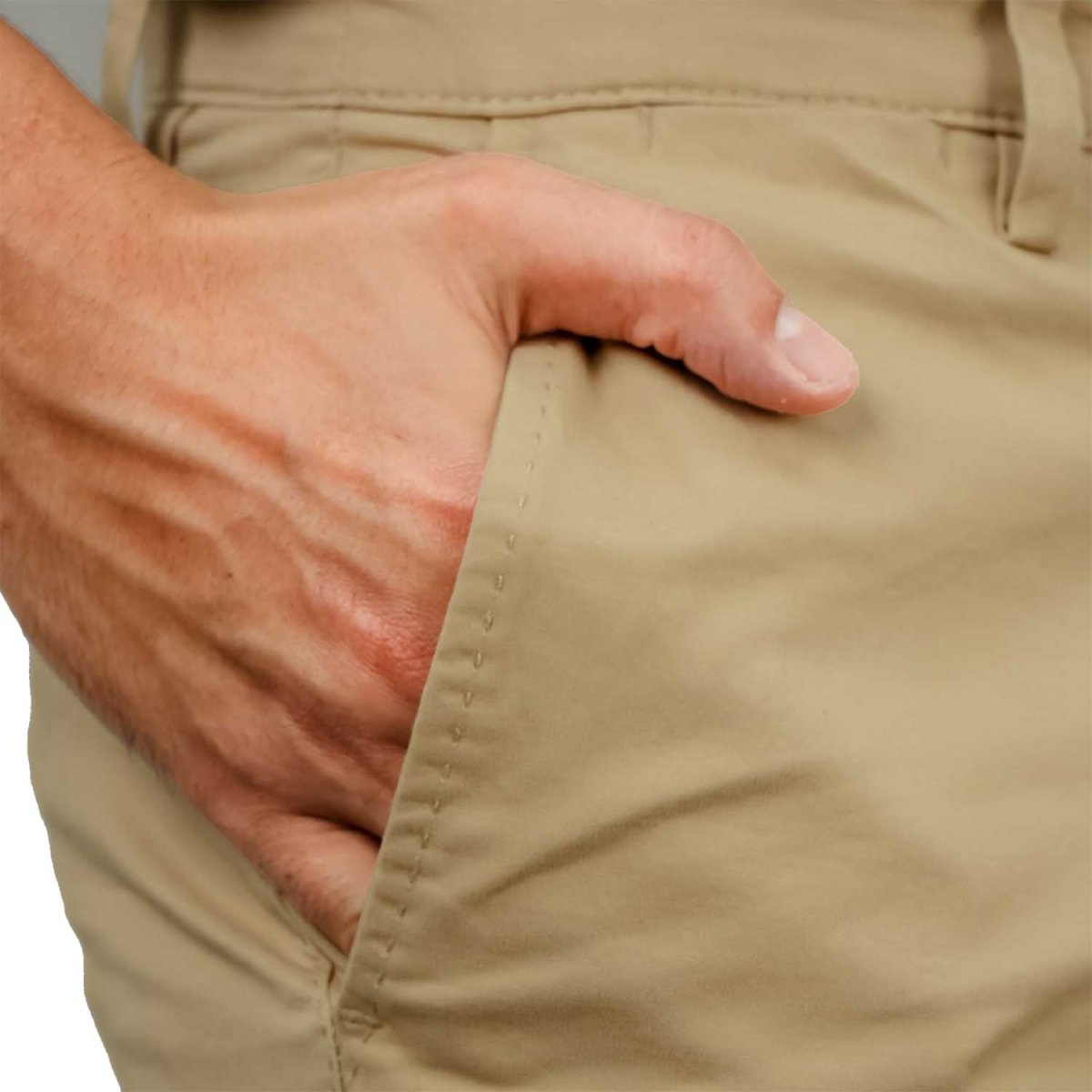 Men's Cotton Spandex Twill Slim Fit Khakis - Giordano