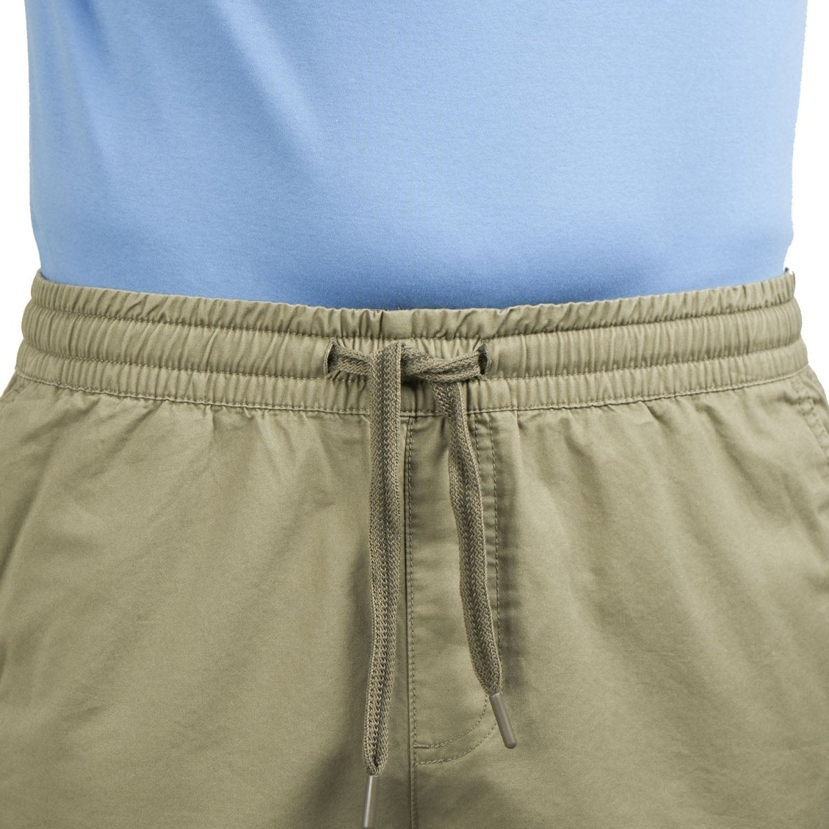 Men's Cotton Twill Bermuda Shorts: Slim Fit, Elastic Waist, Ultimate Comfort - Giordano
