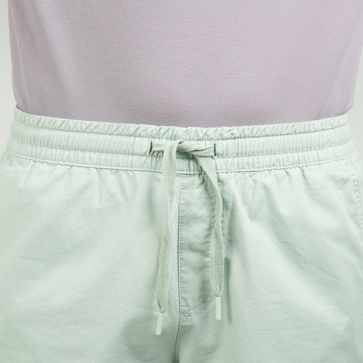 Men's Cotton Twill Bermuda Shorts: Slim Fit, Elastic Waist, Ultimate Comfort - Giordano