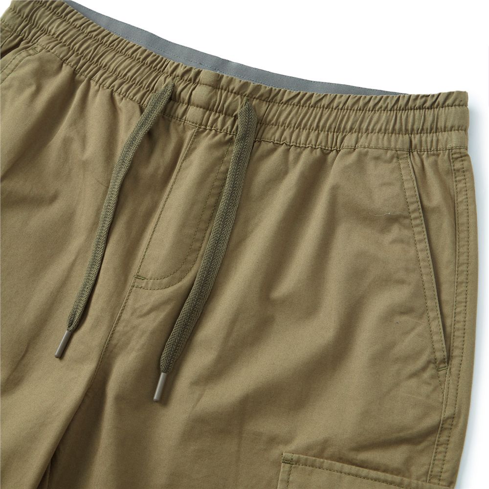 Men's Cotton Twill Cargo Shorts: Relaxed Fit, Elastic Waist Comfort - Giordano