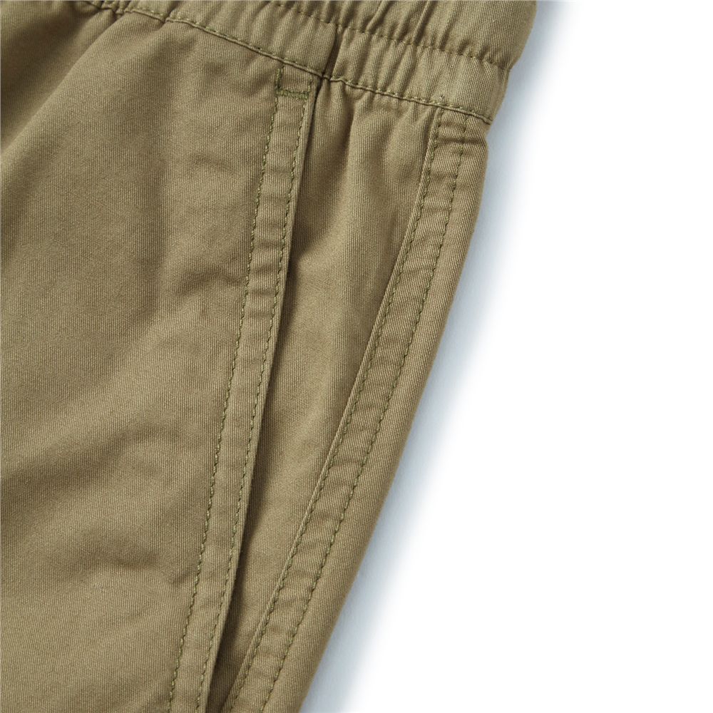 Men's Cotton Twill Cargo Shorts: Relaxed Fit, Elastic Waist Comfort - Giordano
