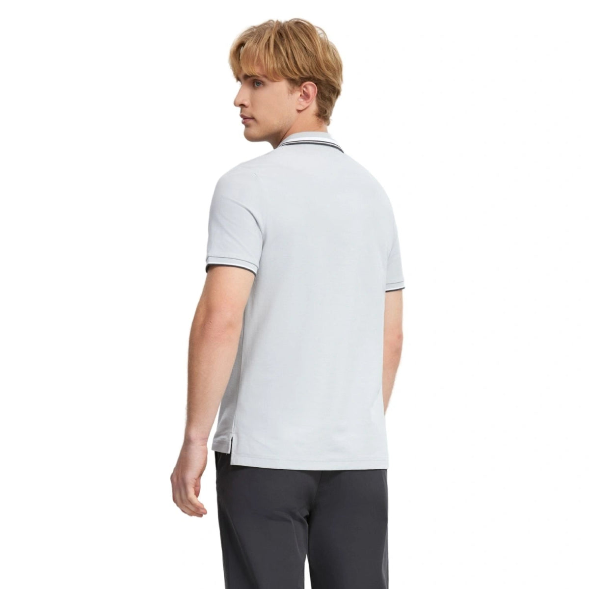 Men's Flat Knit Collar Short Sleeve Cotton Blend Polo - Giordano