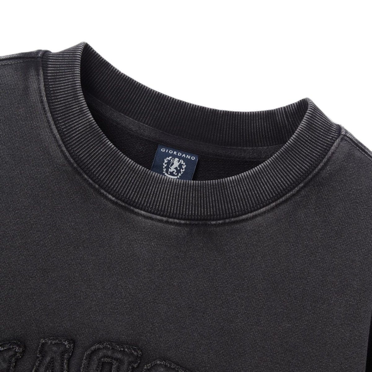 Men’S French Terry Crew Neck Printed Sweatshirt - Giordano