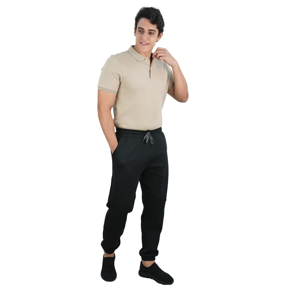 Men’S G - Motion Mid - Rise Relaxed Fit Interlock Knit Joggers With Pockets - Giordano