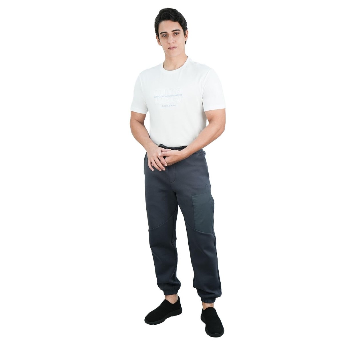 Men’S G - Motion Mid - Rise Relaxed Fit Interlock Knit Joggers With Pockets - Giordano