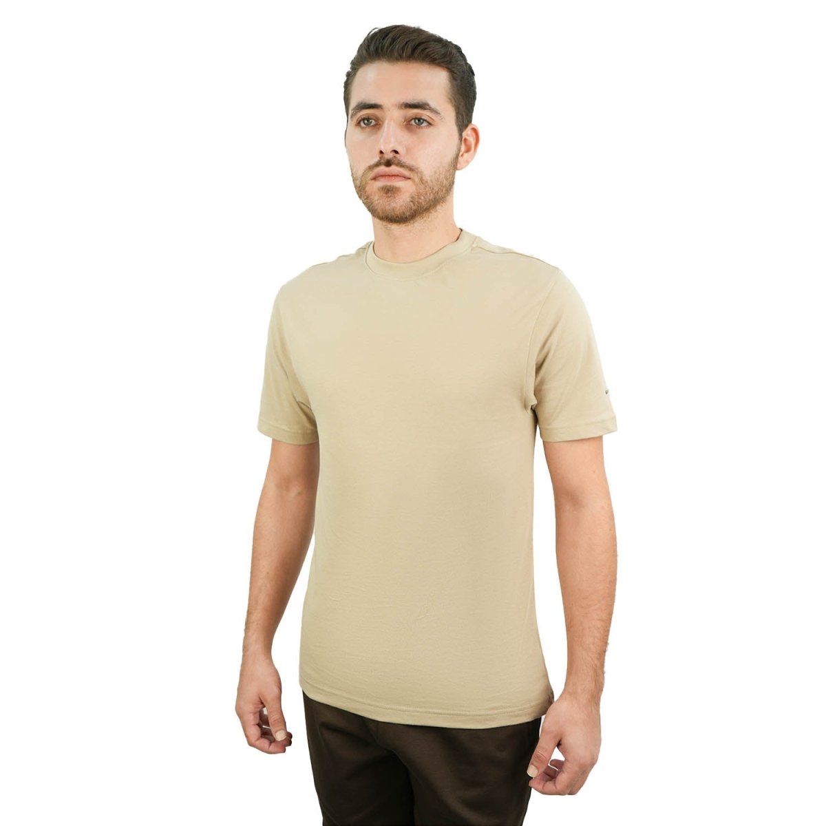 Men's Giordano Cotton Crewneck Slim Fit Tee - Short Sleeve - Giordano