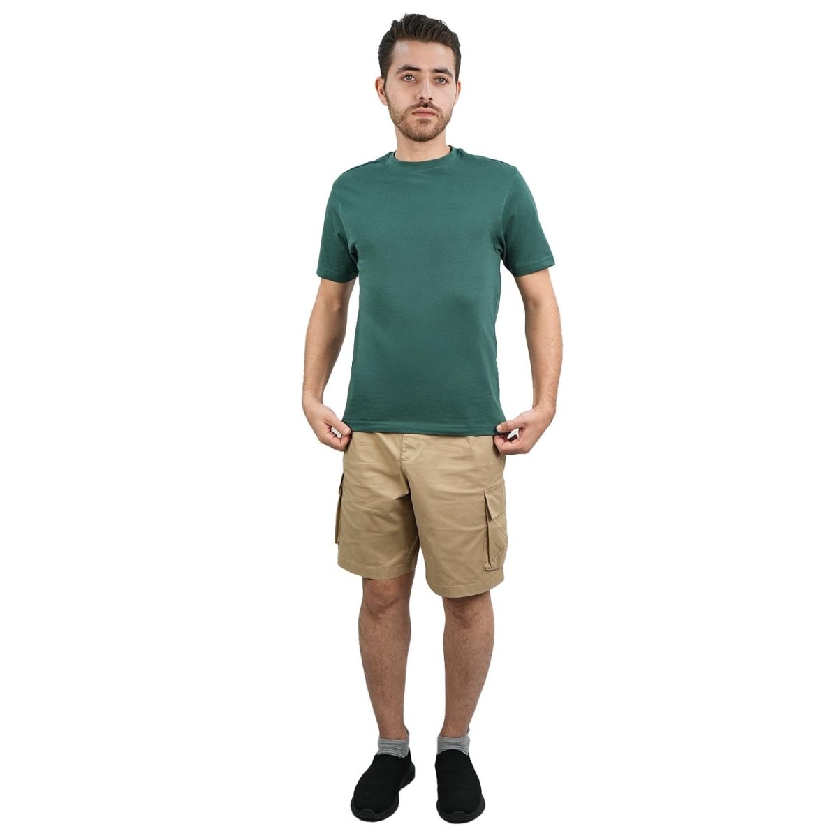 Men's Giordano Cotton Crewneck Slim Fit Tee - Short Sleeve - Giordano