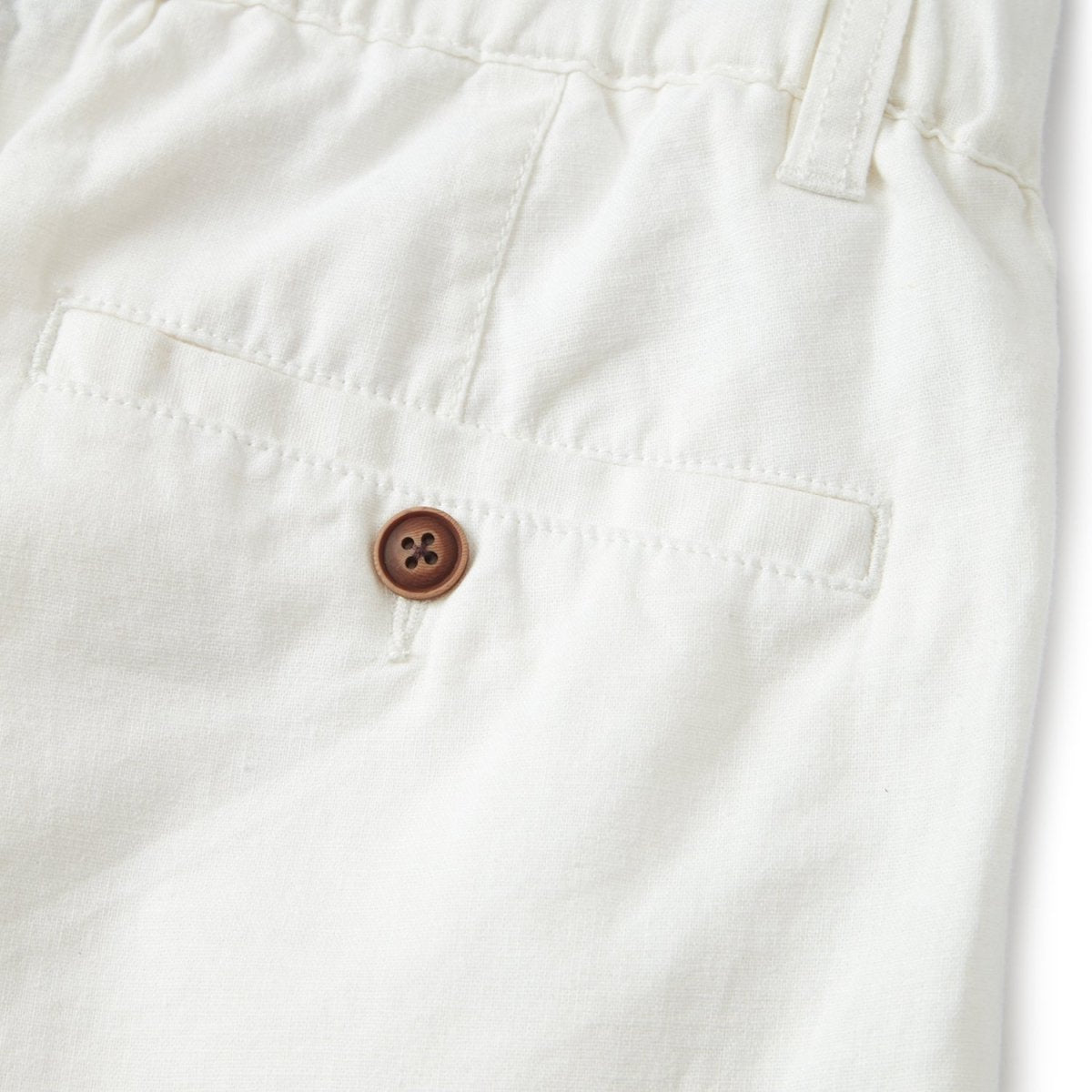Men's Linen Cotton Bermuda Shorts: Slim Fit, Elastic Waist - Giordano