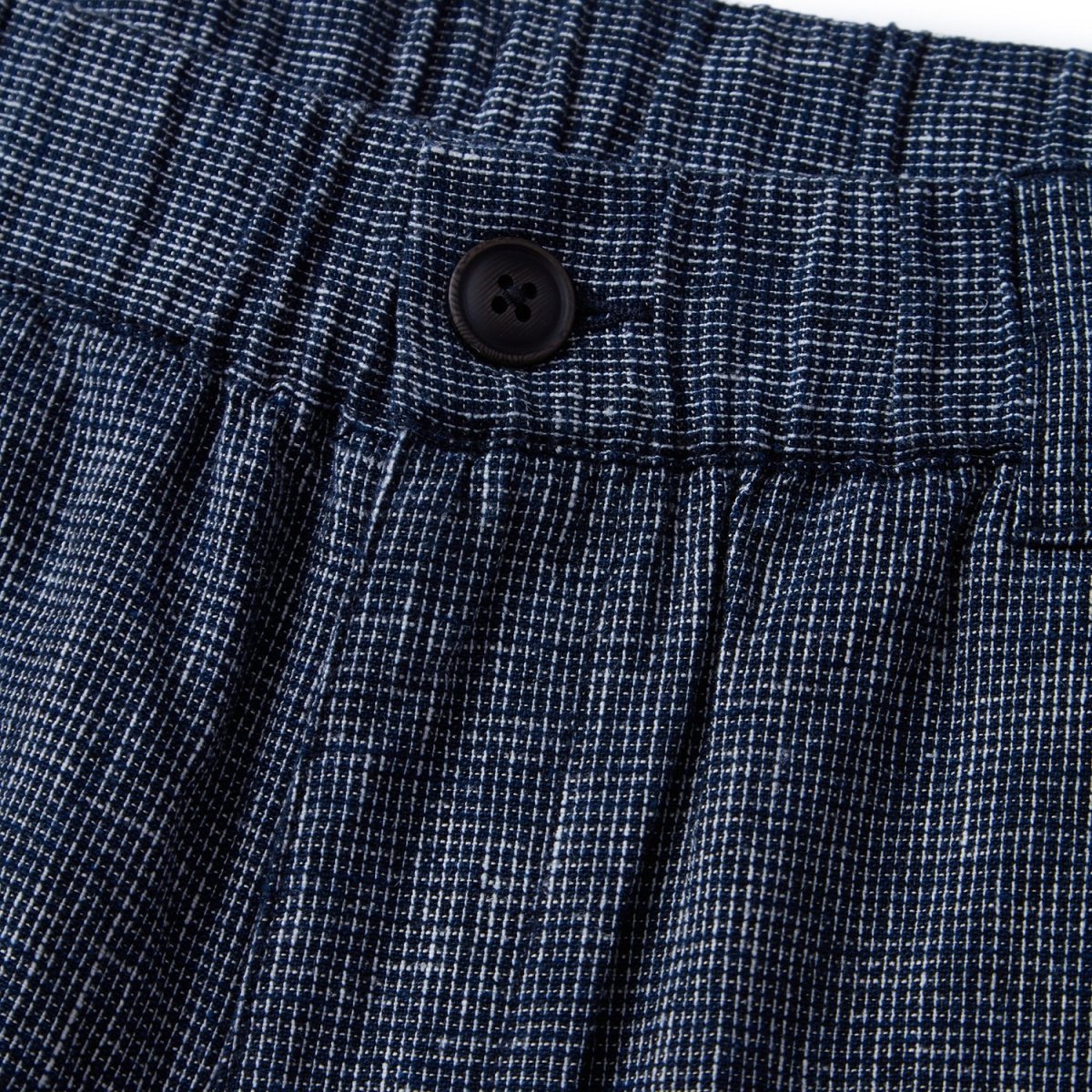 Men's Linen Cotton Bermuda Shorts: Slim Fit, Elastic Waist - Giordano