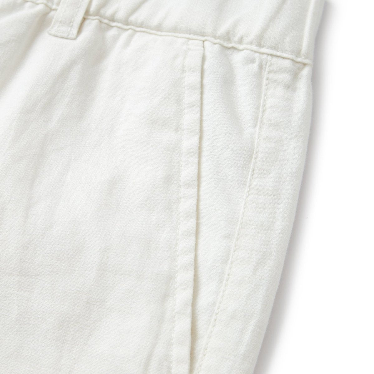 Men's Linen Cotton Bermuda Shorts: Slim Fit, Elastic Waist - Giordano