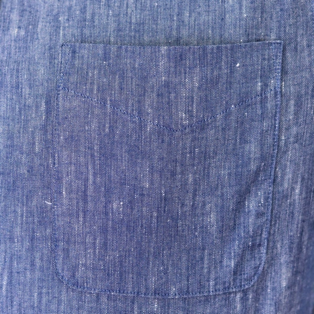 Men's Linen Long Sleeve Slim Fit Front Button Garment Wash Shirt - Giordano