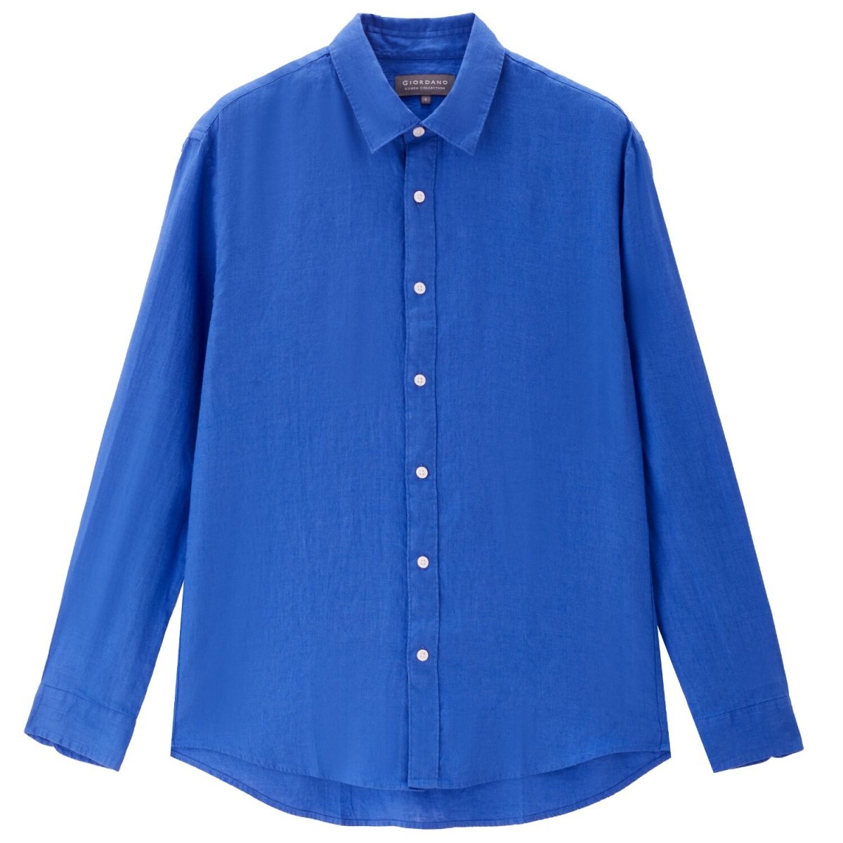 Men’S Linen Poplin Long Sleeve Shirt | Korea Collection - Giordano