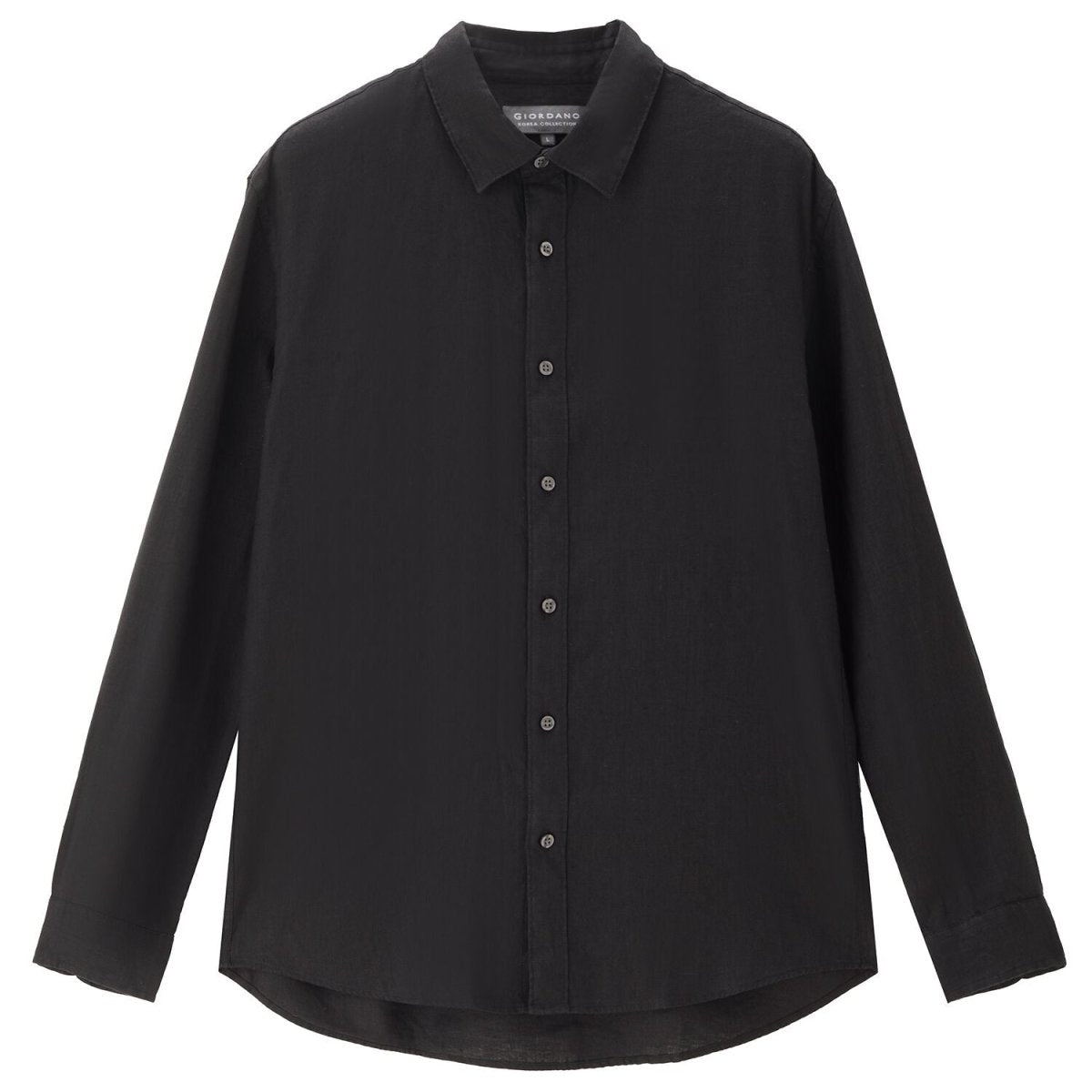 Men’S Linen Poplin Long Sleeve Shirt | Korea Collection - Giordano