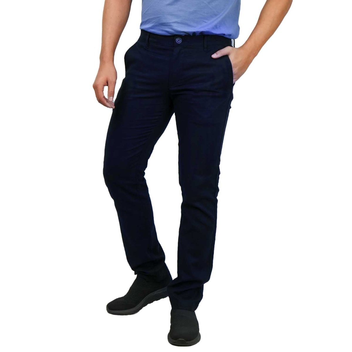 Men's Low Rise Slim Fit Cotton Twill Khakis - Giordano