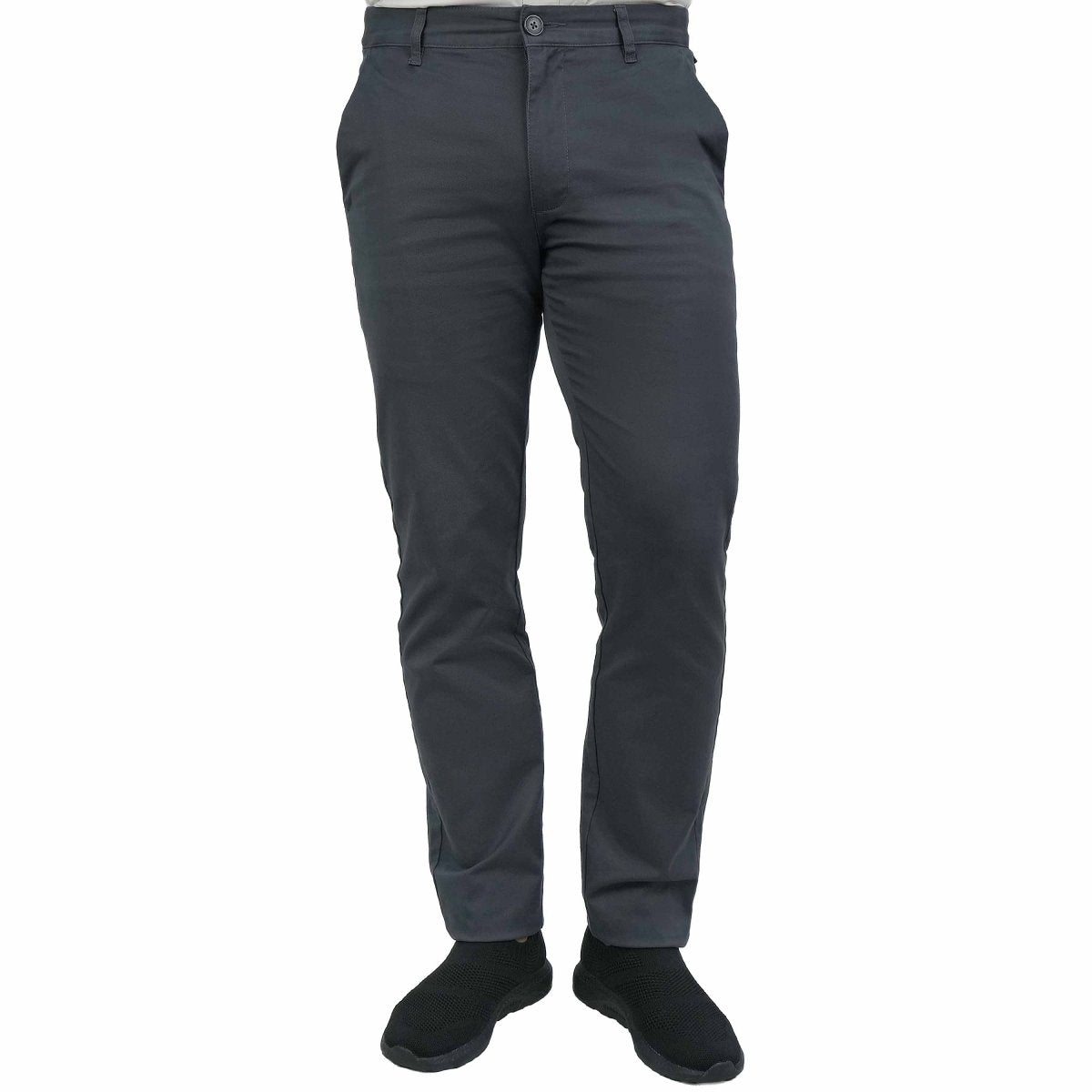 Men’S Low Rise Slim Tapered Cotton Stretch Twill Khakis - Giordano