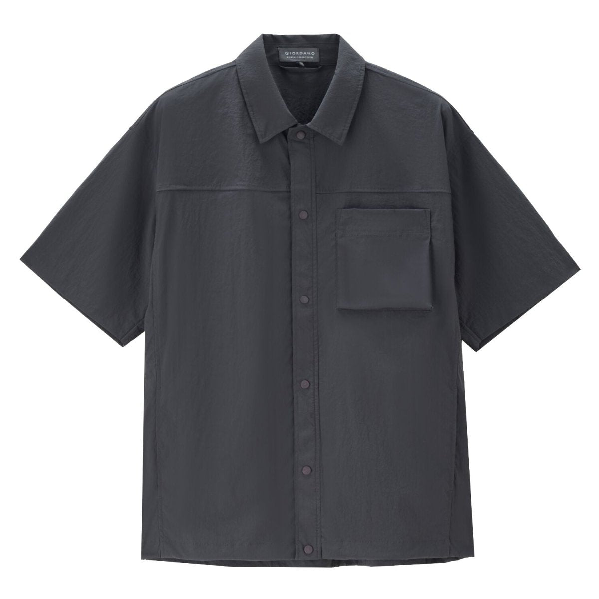 Men’S Nylon Stretch Short Sleeve Shirt – Lightweight & Water - Resistant | Korea Collection - Giordano