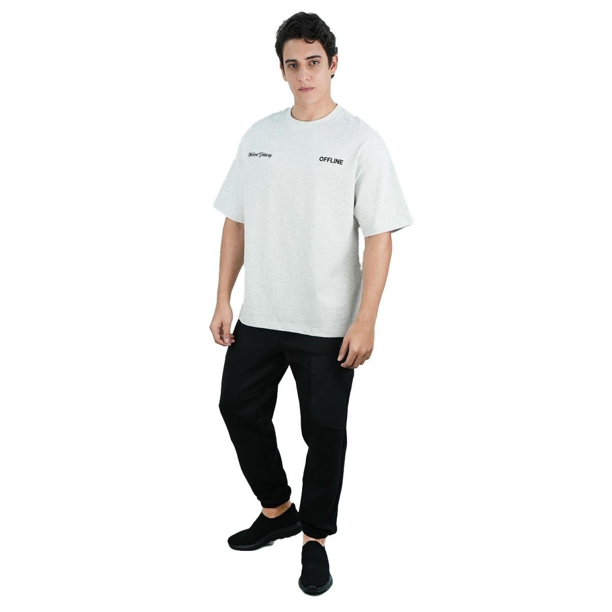 Men's Oversized Cotton Crew Neck Print Tee | Wander City Collection - Giordano