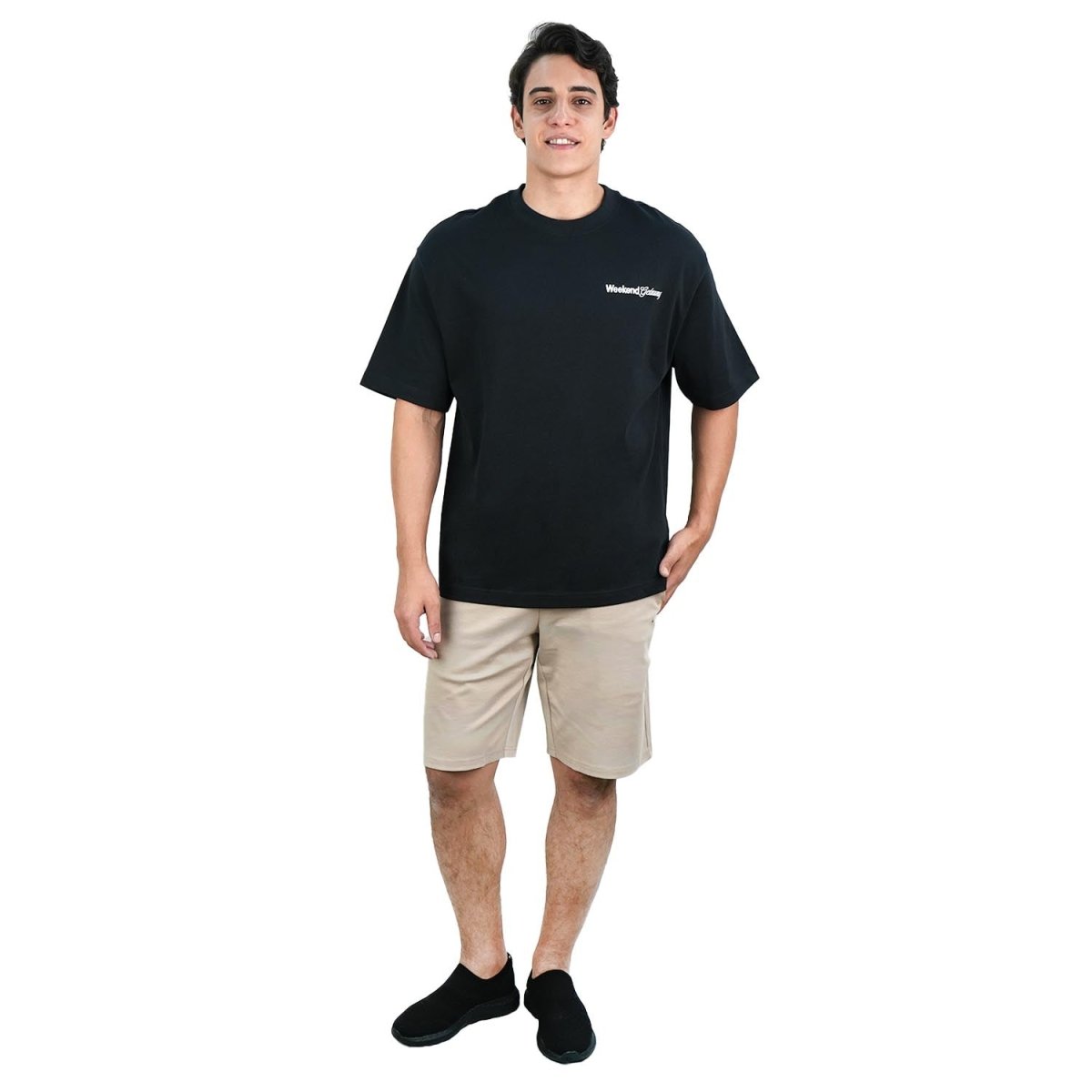 Men's Oversized Cotton Crew Neck Print Tee | Wander City Collection - Giordano