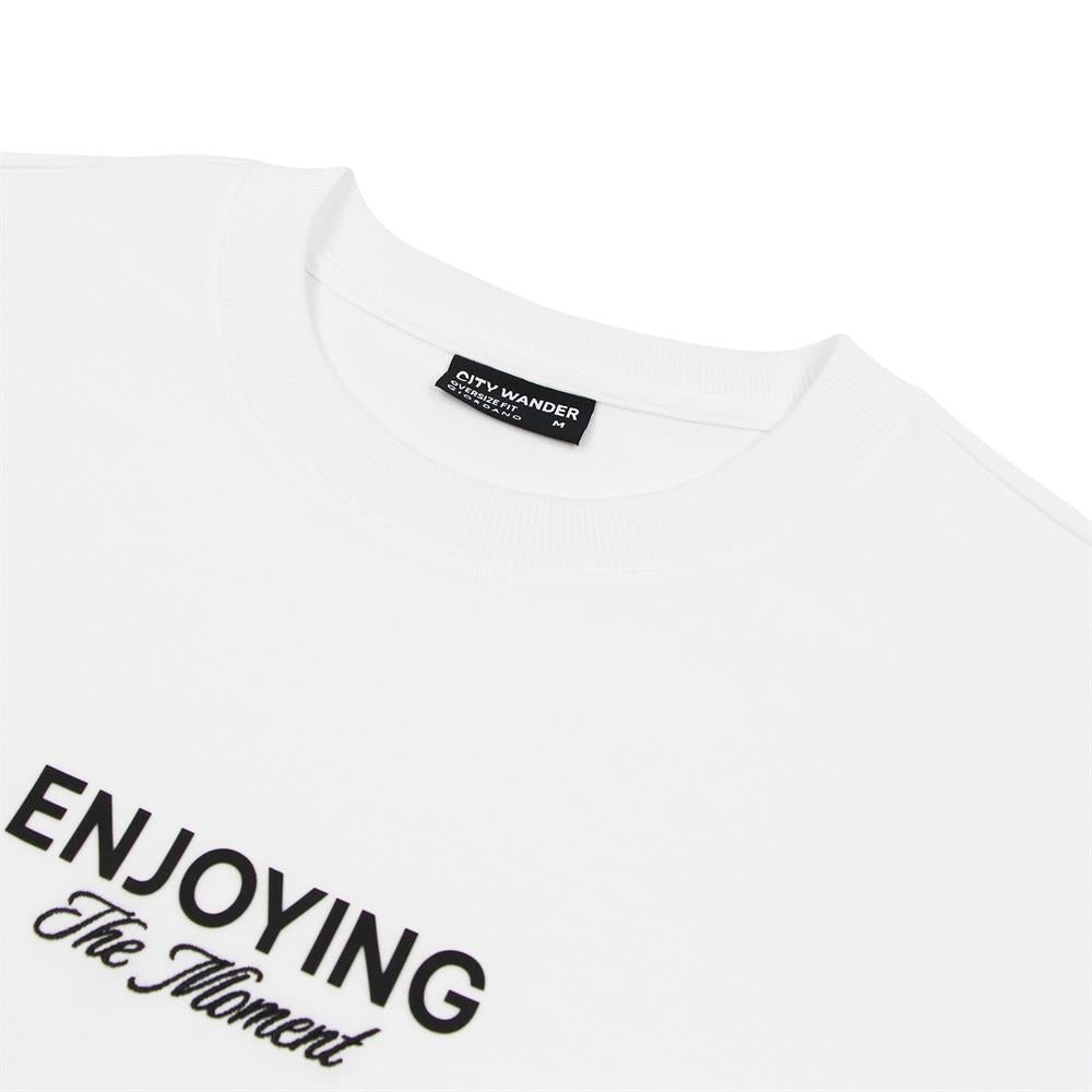 Men's Oversized Cotton Crew Neck Print Tee | Wander City Collection - Giordano