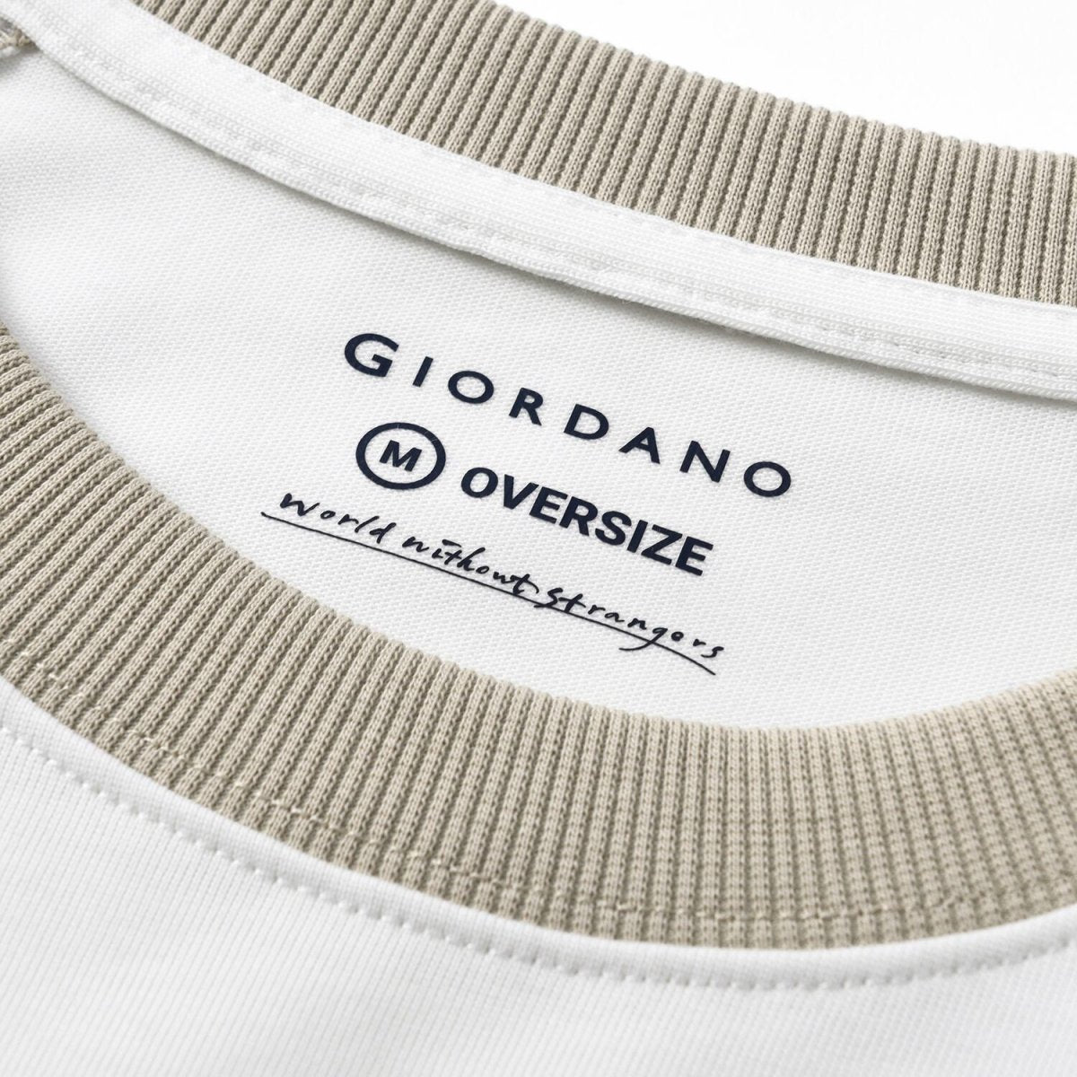 Men's Oversized Cotton Jersey Crew Neck Blocking Tee - Giordano