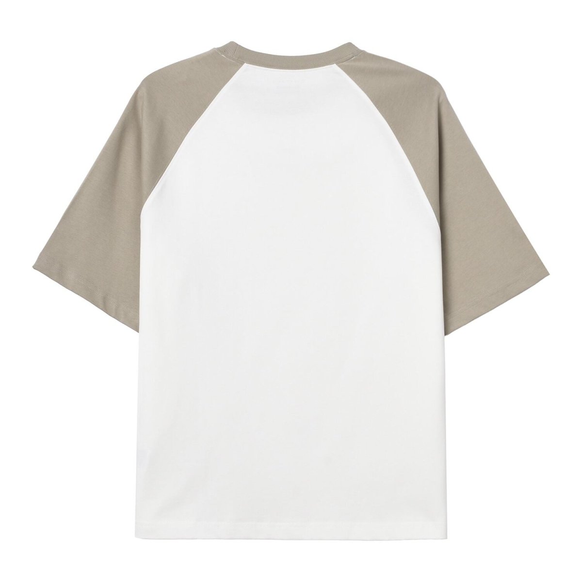 Men's Oversized Cotton Jersey Crew Neck Blocking Tee - Giordano