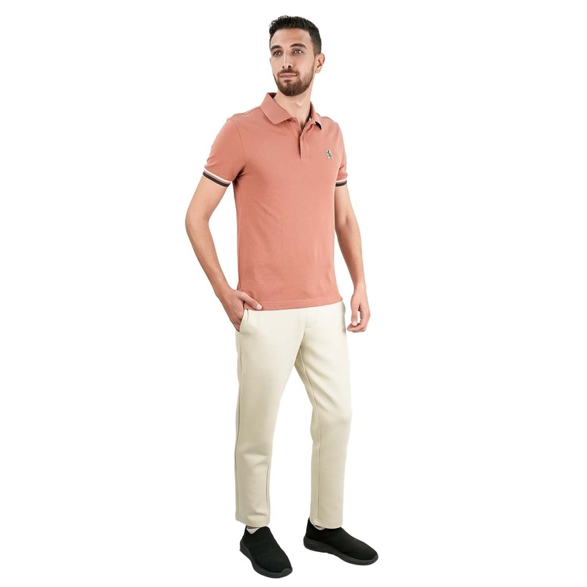 Men's Performance Polo: Classic Piqué, Tipped Collar, Embroidered Detail - Giordano