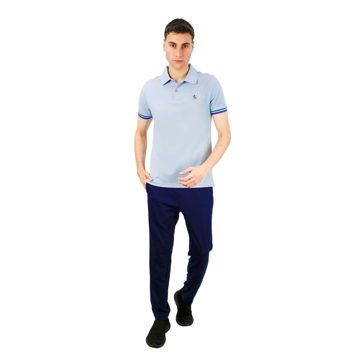 Men's Performance Polo: Classic Piqué, Tipped Collar, Embroidered Detail - Giordano