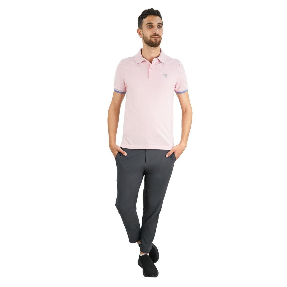 Men's Performance Polo: Classic Piqué, Tipped Collar, Embroidered Detail - Giordano