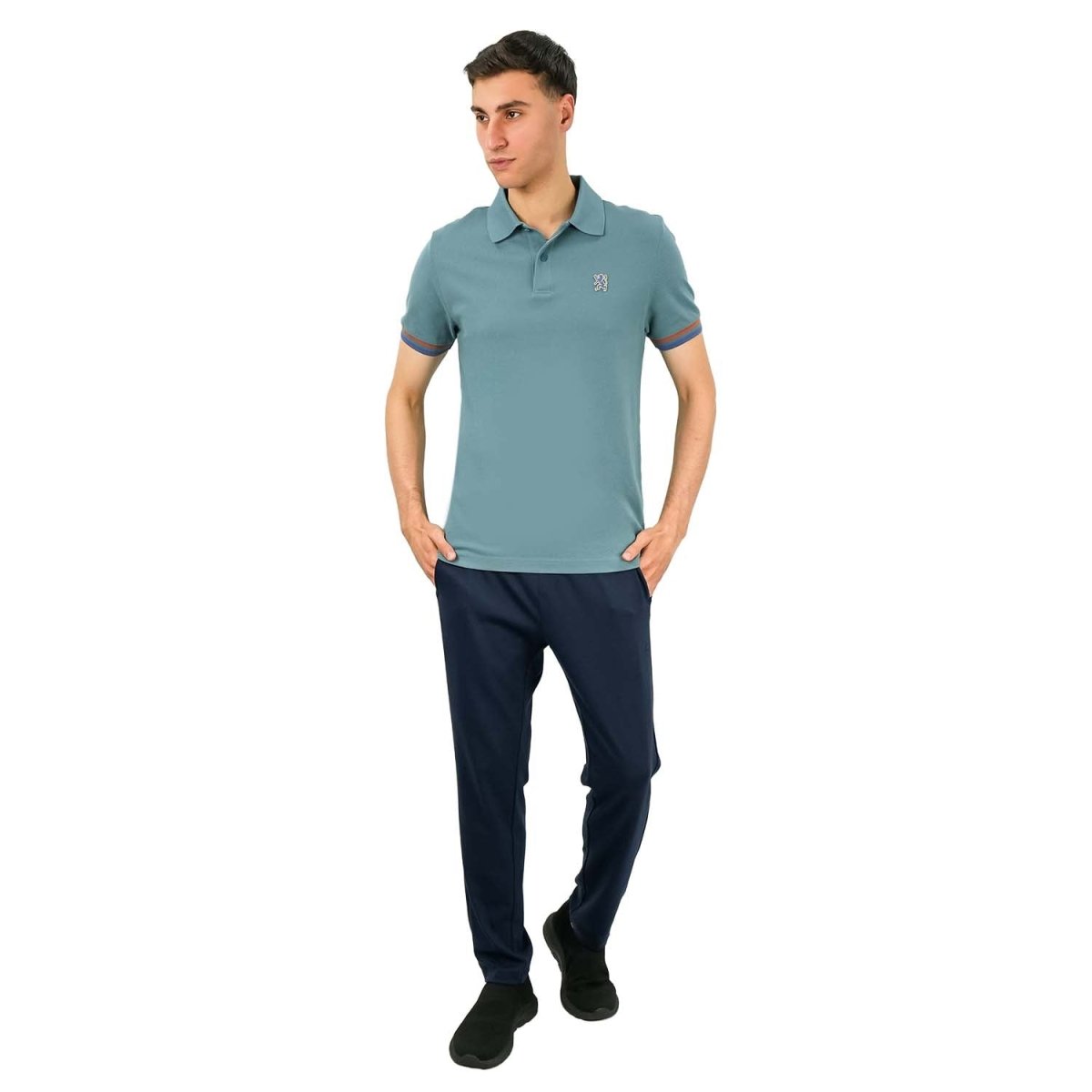 Men's Performance Polo: Classic Piqué, Tipped Collar, Embroidered Detail - Giordano
