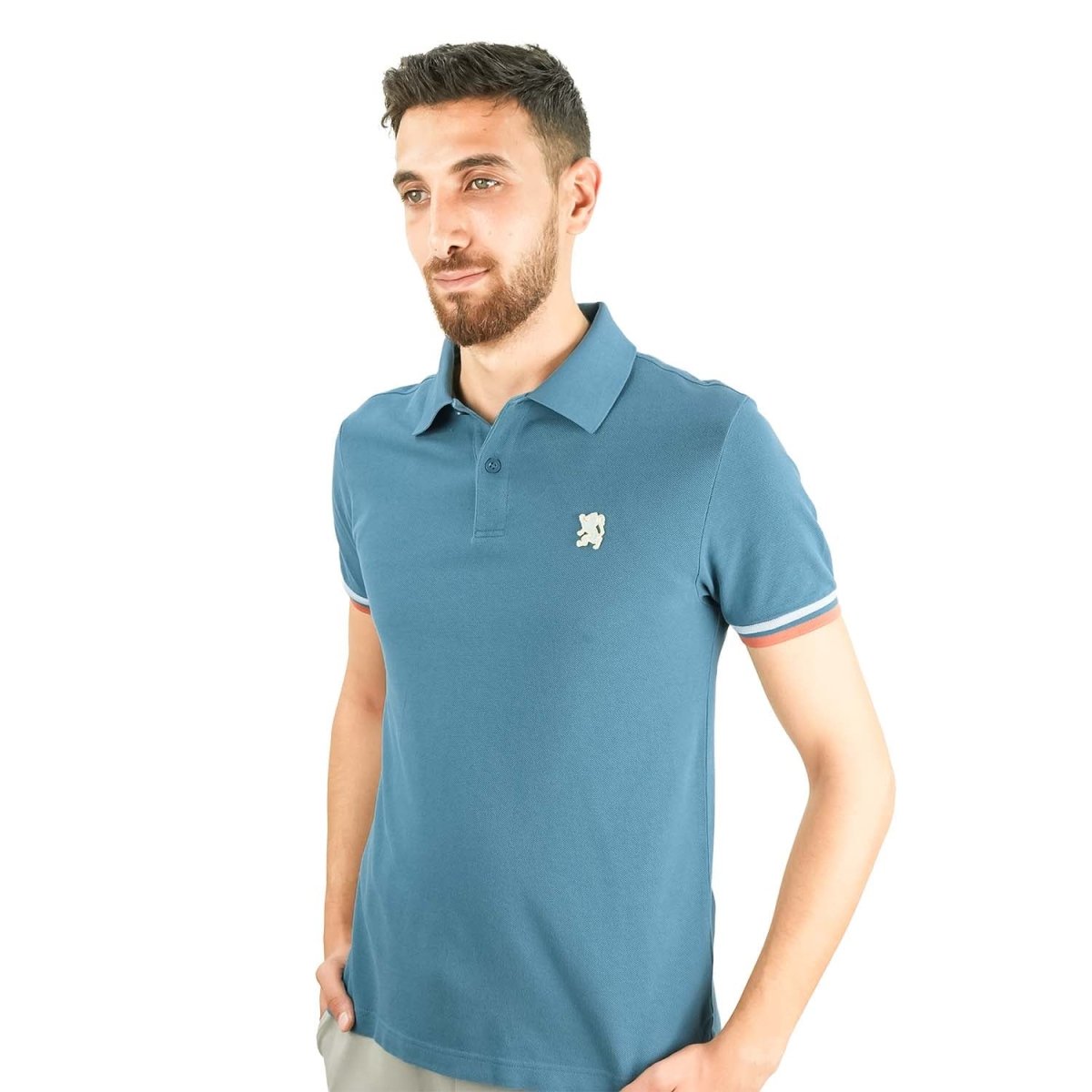 Men's Performance Polo: Classic Piqué, Tipped Collar, Embroidered Detail S - Shop Giordano