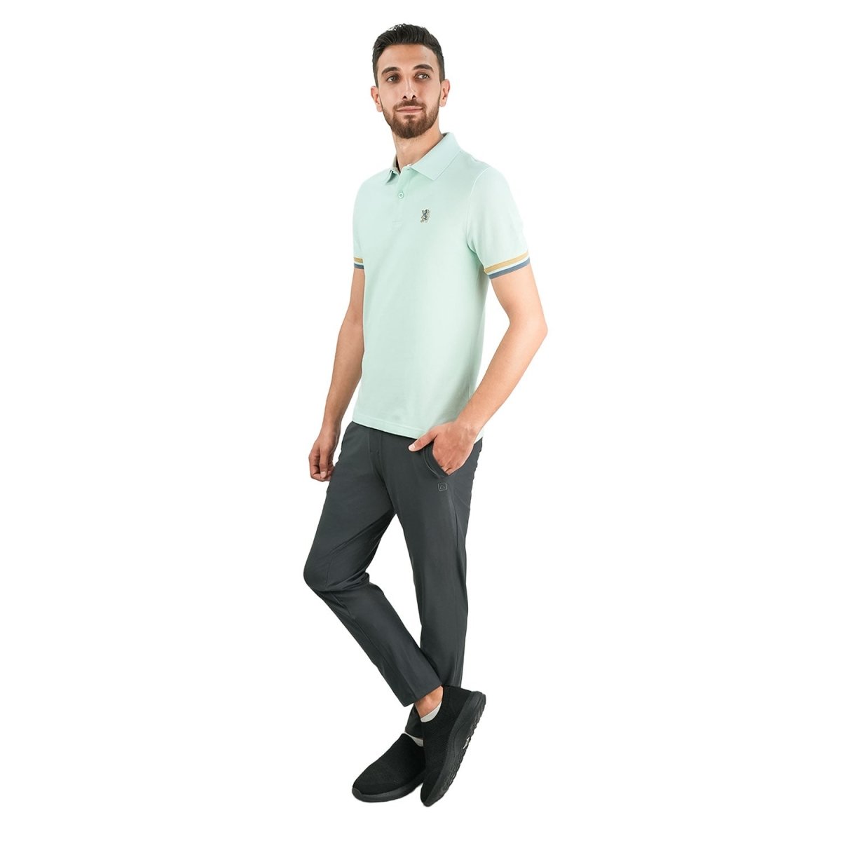 Men's Performance Polo: Classic Piqué, Tipped Collar, Embroidered Detail S - Shop Giordano