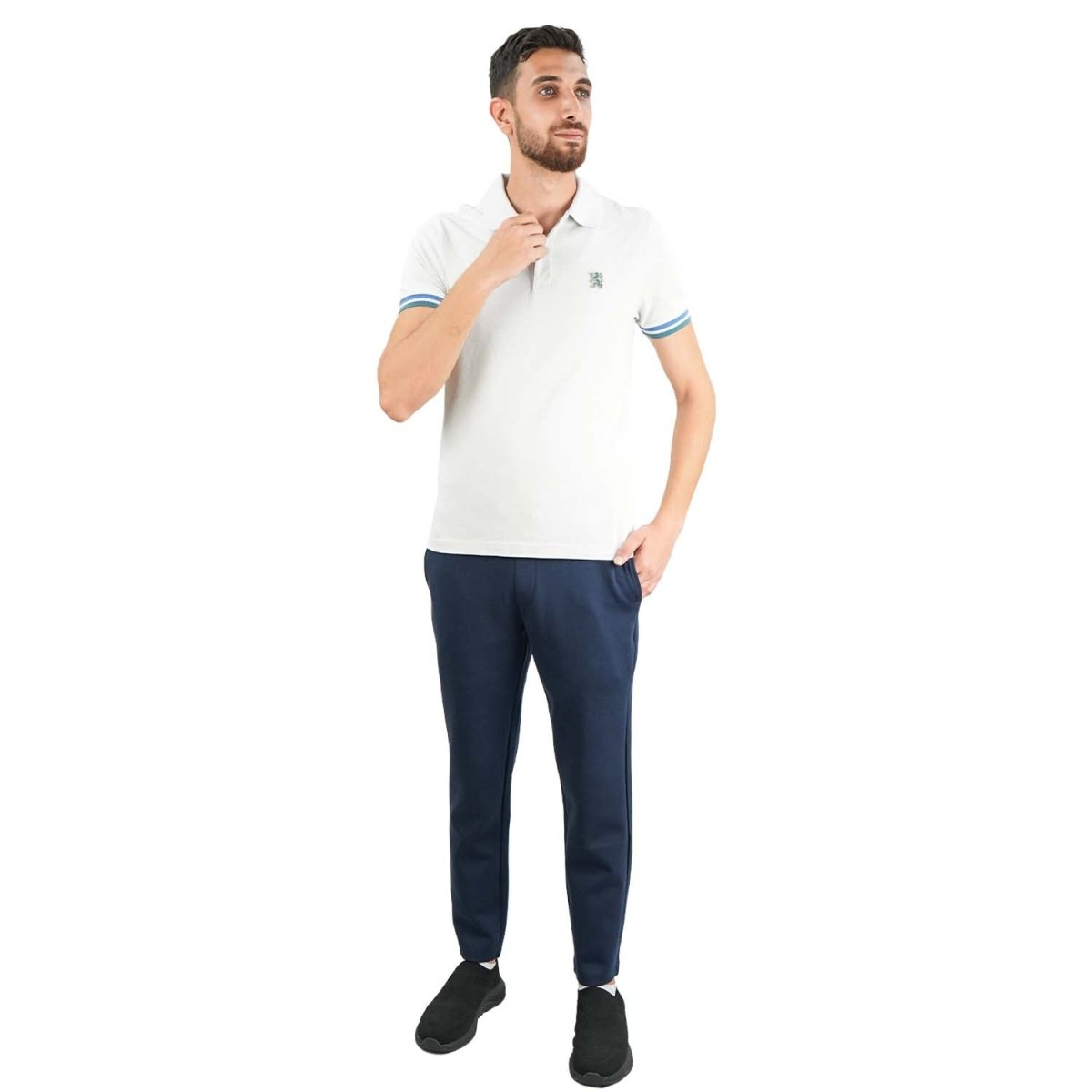 Men's Performance Polo: Classic Piqué, Tipped Collar, Embroidered Detail S - Shop Giordano