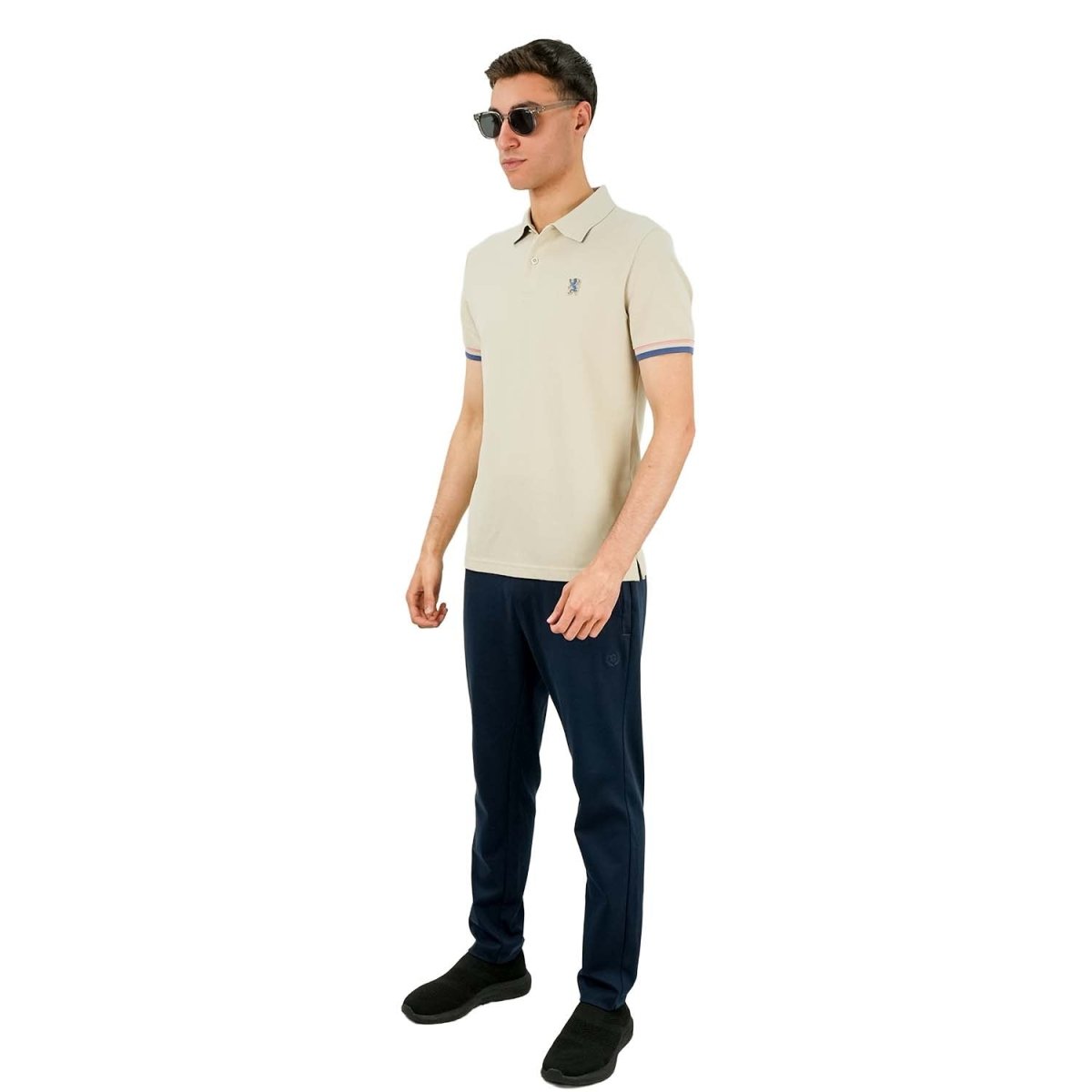 Men's Performance Polo: Classic Piqué, Tipped Collar, Embroidered Detail - Giordano