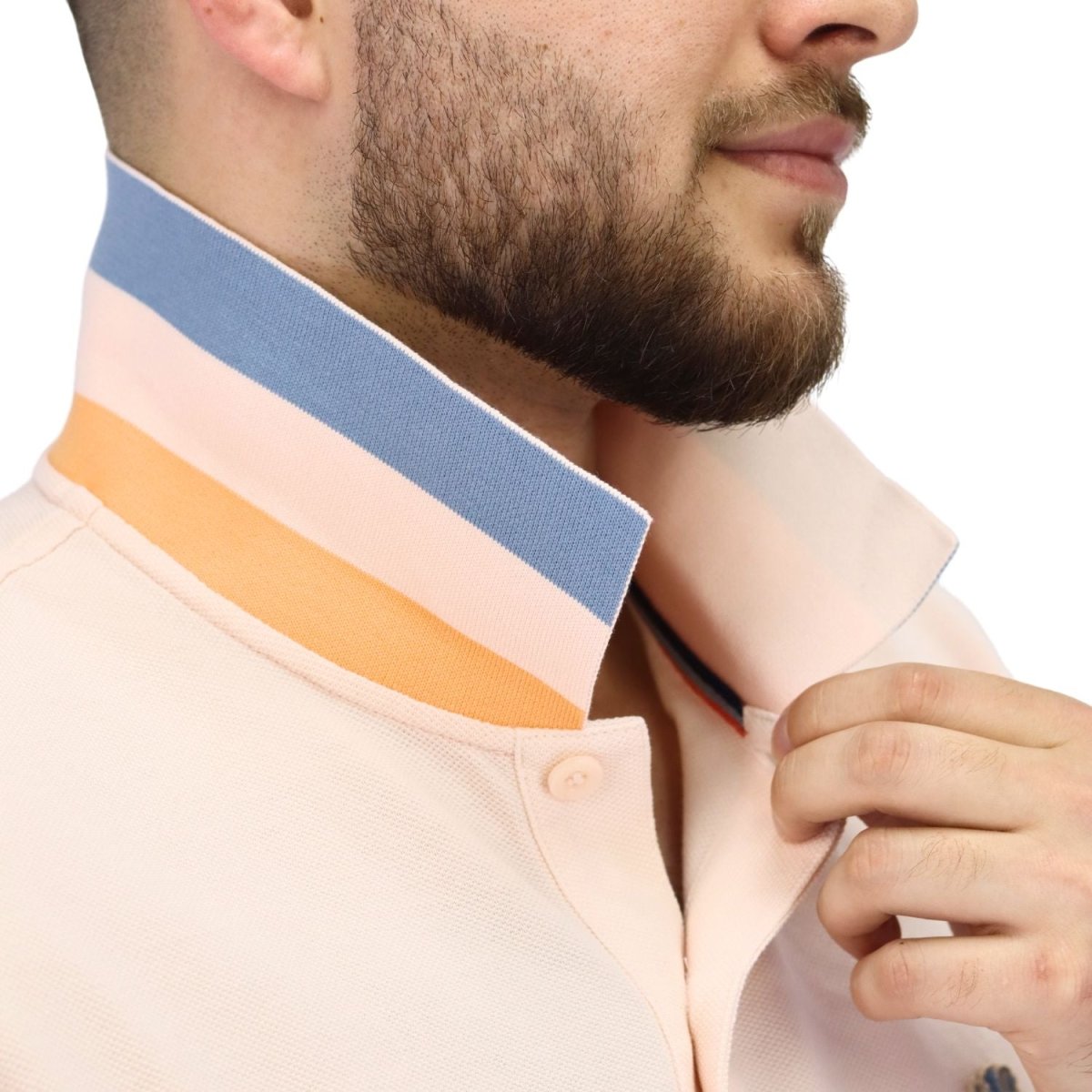 Men's Performance Slim Fit Lion Embroidery Solid Polo - Giordano